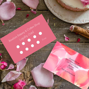 Elegant Pink  Floral  Loyalty Card