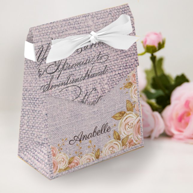 Elegant Pink Floral Paris Party Favor Box (Creator Uploaded)