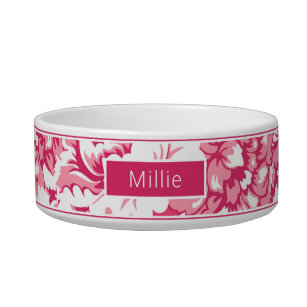 Elegant Pink Floral Pattern Chic Bowl