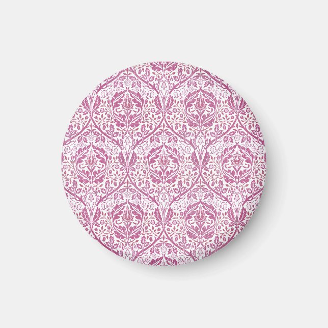 Elegant Pink Floral Pattern Magnet (Front)