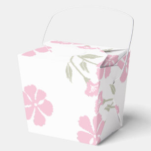 Elegant Pink Floral Pattern Take Out Favor Box