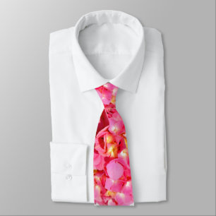 Elegant pink floral pink hydrangea  tie