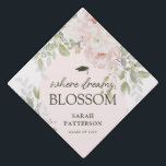 Elegant Pink Floral Tassel Topper<br><div class="desc">Celebrate your big day with our gorgeous Graduation Cap Topper. This beautifully chic accessory boasts a delicate watercolor design, featuring lovely hues of pink and cream floral blooms, accented by lush botanical greenery against a soft cream background. To add a personal touch, a soft pink arch proudly displays the saying...</div>