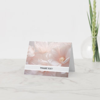 Elegant Pink Floral Thank You Card – Customizable