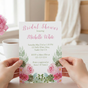 Elegant Pink Floral Watercolor