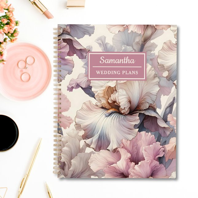 Elegant Pink Floral Wedding Planing Personalized Planner (Creator Uploaded)