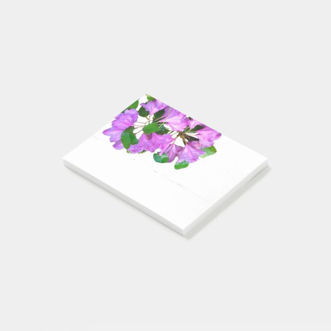Elegant pink florals pink azaleas pink flowers post-it notes (Angled)