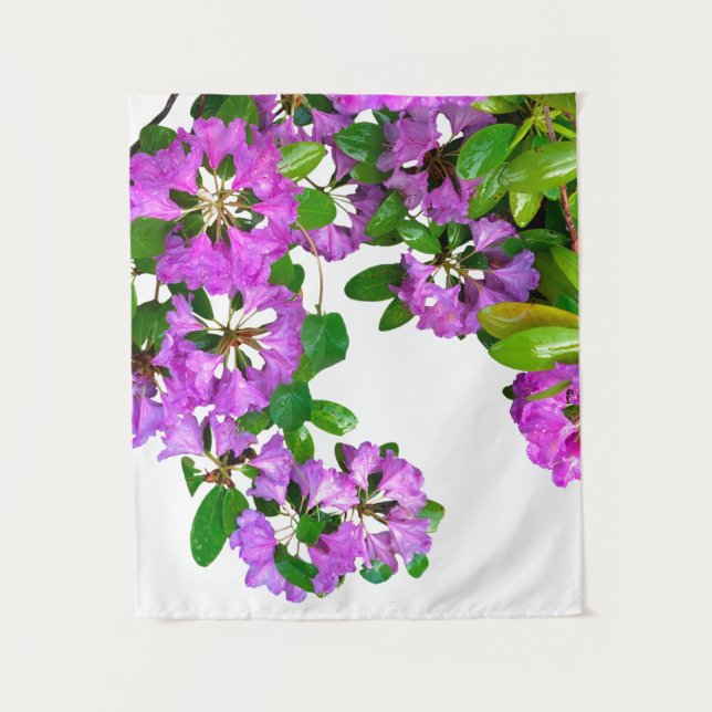 Elegant pink florals pink azaleas pink flowers tapestry (Front)