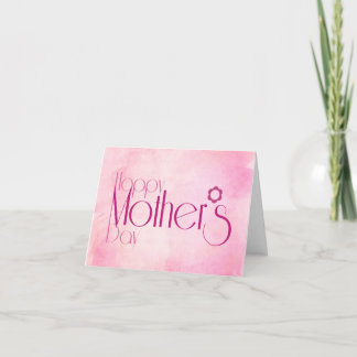Elegant Pink Flower Happy Mother's Day Card