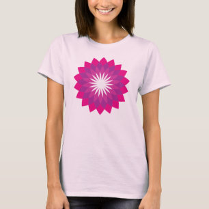 Elegant Pink Flower Mandala T-Shirt