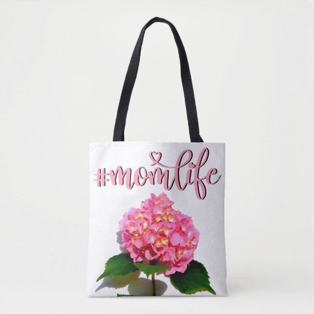 Elegant Pink flower pink floral pink hydrangea Tote Bag (Front)