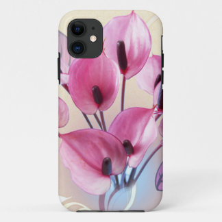 Elegant pink flowers  iPhone 11 case