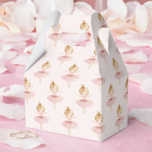 Elegant Pink Girl Ballerina Birthday Party Favor Box