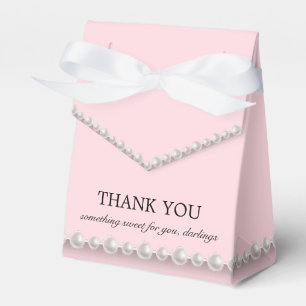 Elegant Pink Glam Tiffany Theme Baby Shower Favor Box
