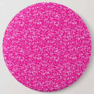 Elegant Pink Glitter 6 Inch Round Button
