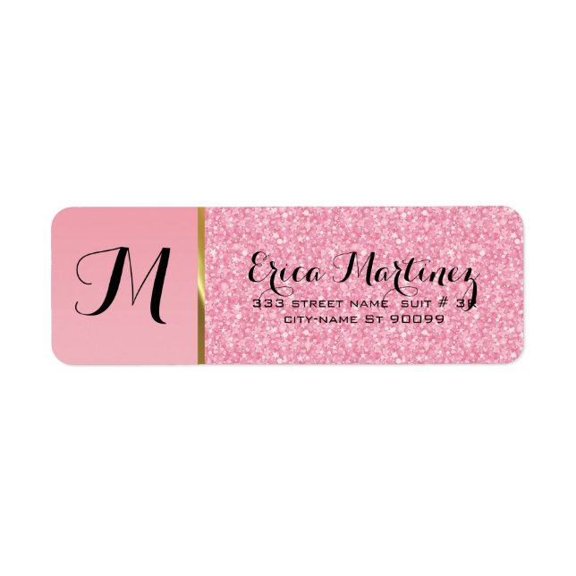 Elegant Pink Glitter Pattern (Front)