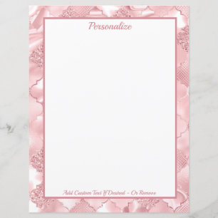 Elegant Pink Glitter Pattern Personalized