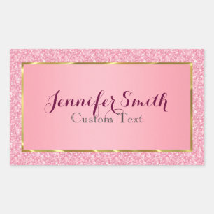 Elegant Pink Glitter Pattern Sticker