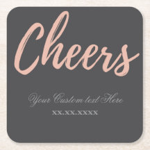 Elegant Pink Gold Cheer Festive Party Decor