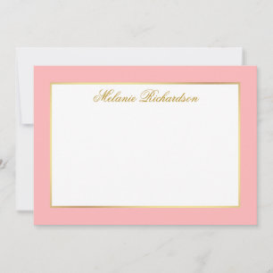 Elegant Pink Gold Frame - Choose Size - Card