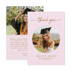 Elegant Pink & Gold Photo Graduation Party