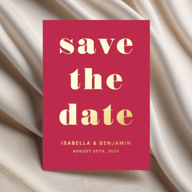 Elegant Pink Gold Wedding Save The Date Card (Elegant Pink Gold Wedding Save The Date Card)