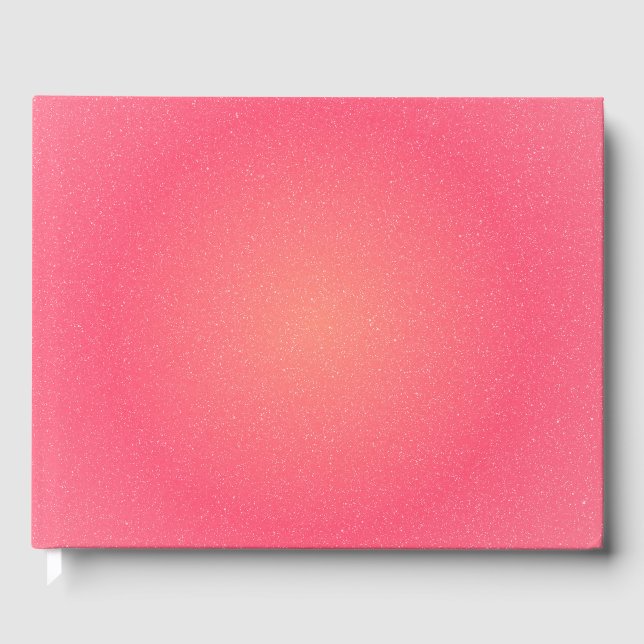 Elegant Pink Gradient Guest Book (Front)