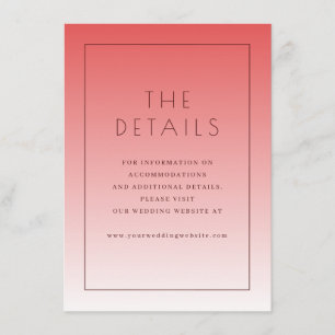 Elegant Pink Gradient Minimalist Enclosure Card
