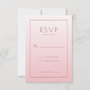 Elegant Pink Gradient RSVP Card