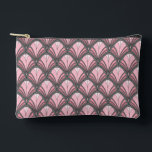 Elegant Pink Grey Art Deco Vintage Pattern Accessory Pouch<br><div class="desc">Elegant Pink Grey Art Deco Vintage Pattern Cosmetic Bag Toiletry Bag Accessory Pouch features an elegant art deco pattern in pink and grey. Created by Evco Studio www.zazzle.com/store/evcostudio</div>