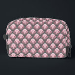Elegant Pink Grey Art Deco Vintage Pattern Dopp Kit<br><div class="desc">Elegant Pink Grey Art Deco Vintage Pattern Dopp Kit Cosmetic Bag Toiletry Bag features an elegant art deco pattern in pink and grey. Created by Evco Studio www.zazzle.com/store/evcostudio</div>