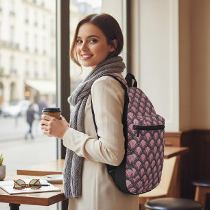 Elegant Pink Grey Art Deco Vintage Pattern Sling Bag