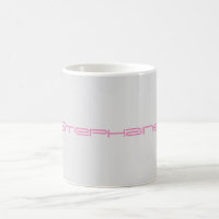 Elegant Pink Grey Your Name Replacement