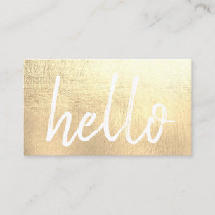 Elegant Pink Hello Event Planner Business Card