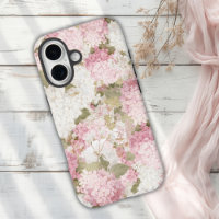 Elegant Pink Hydrangea Watercolor