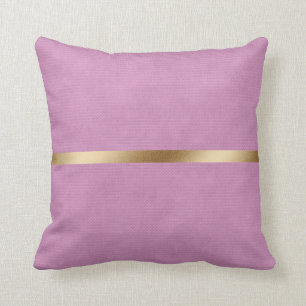 Elegant Pink Leather Throw Pillow