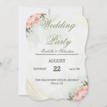Elegant Pink Lilies and Gold Geometry Wedding Part