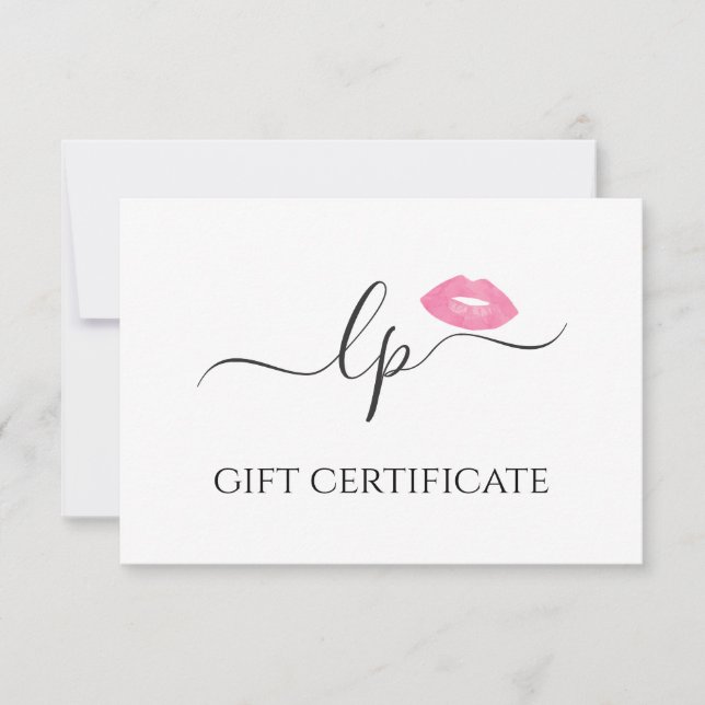 Elegant pink lips handwritten script calligraphy (Front)