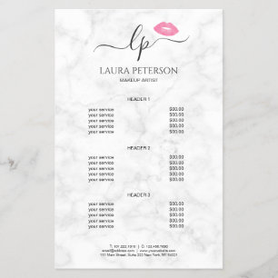 Elegant pink lips handwritten script calligraphy flyer