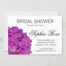 Elegant pink magenta floral Bridal shower