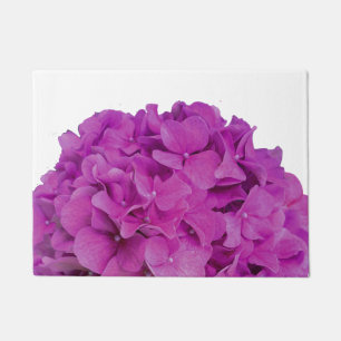 Elegant pink magenta floral hydrangeas roses  doormat
