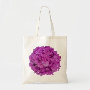 Elegant pink magenta floral hydrangeas roses tote bag