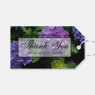 Elegant pink magenta purple floral flower garden gift tags