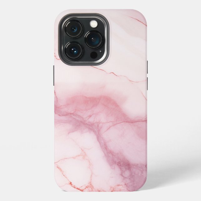 Elegant Pink Marble iPhone Case (Back)