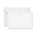 Elegant Pink Minimalist Three Letter Monogram