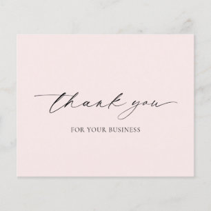 Elegant Pink Modern Budget Business Thank You Flyer