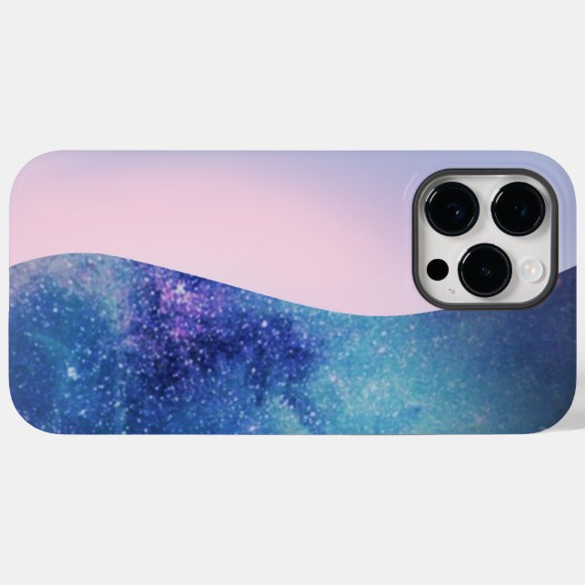 Elegant Pink Modern gradient galaxy glitter star Case-Mate iPhone Case (Back (Horizontal))