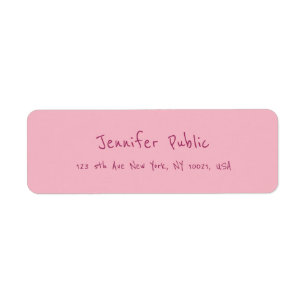 Elegant Pink Modern Plain Handwritten Script Text