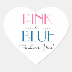 Elegant Pink or Blue Gender Reveal Sticker