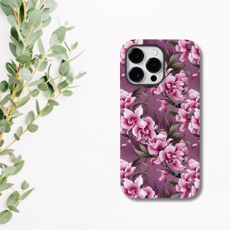 Elegant Pink Orchid Floral Case-Mate iPhone 14 Pro Max Case